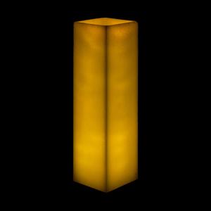 6x6x16 Flameless Large Square Pillar Candle Ivory