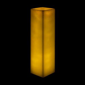 6x6x17 Flameless Large Square Pillar Candle Ivory