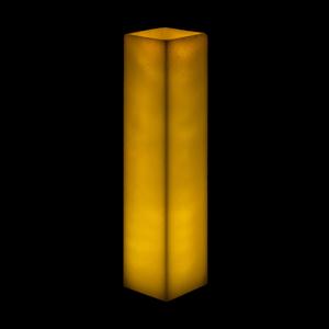 6x6x19 Flameless Large Square Pillar Candle Ivory