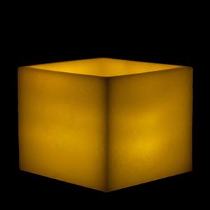 8x8x6 Extra Large Square Pillar Flameless Candle Ivory