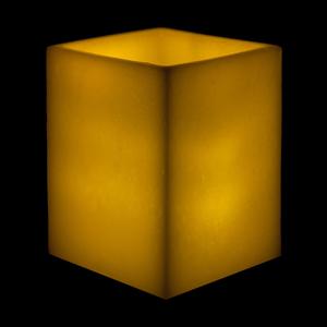 8x8x9 Extra Large Square Pillar Flameless Candle Ivory