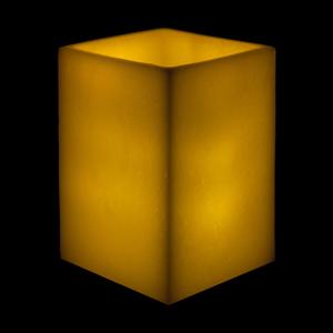 8x8x10 Extra Large Square Pillar Flameless Candle Ivory