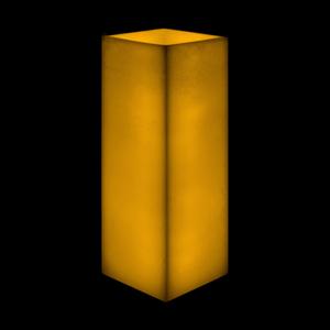8x8x17 Extra Large Square Pillar Flameless Candle Ivory