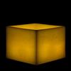 10x10x7 Flameless Extra Large Square Pillar Candle Ivory