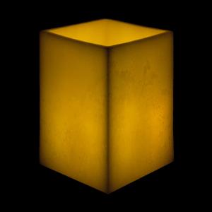 10x10x13 Flameless Extra Large Square Pillar Candle Ivory