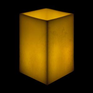 10x10x14 Flameless Extra Large Square Pillar Candle Ivory