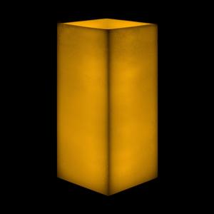 10x10x17 Flameless Extra Large Square Pillar Candle Ivory