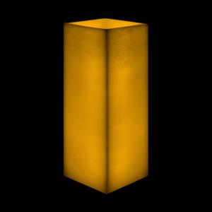 10x10x20 Flameless Extra Large Square Pillar Candle Ivory