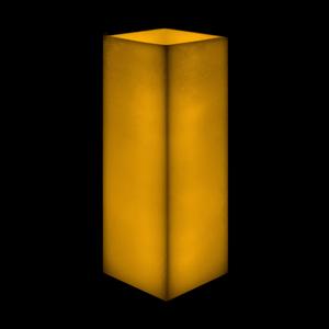 10x10x21 Flameless Extra Large Square Pillar Candle Ivory
