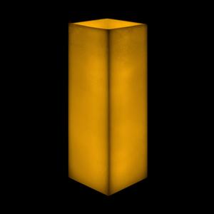 10x10x22 Flameless Extra Large Square Pillar Candle Ivory