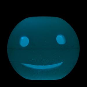 Handmade Hollow Happy Face Emoji Wax Luminary Art Sculpture