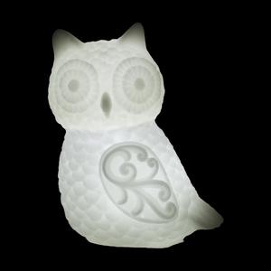 Handmade Hollow Owl Wax Luminary Art Sculpture