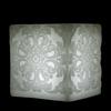 Handmade Hollow Vintage Victorian Floral Wax Luminary Art Sculpture