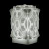 Handmade Hollow Venetian Floral Wax Luminary Art Sculpture