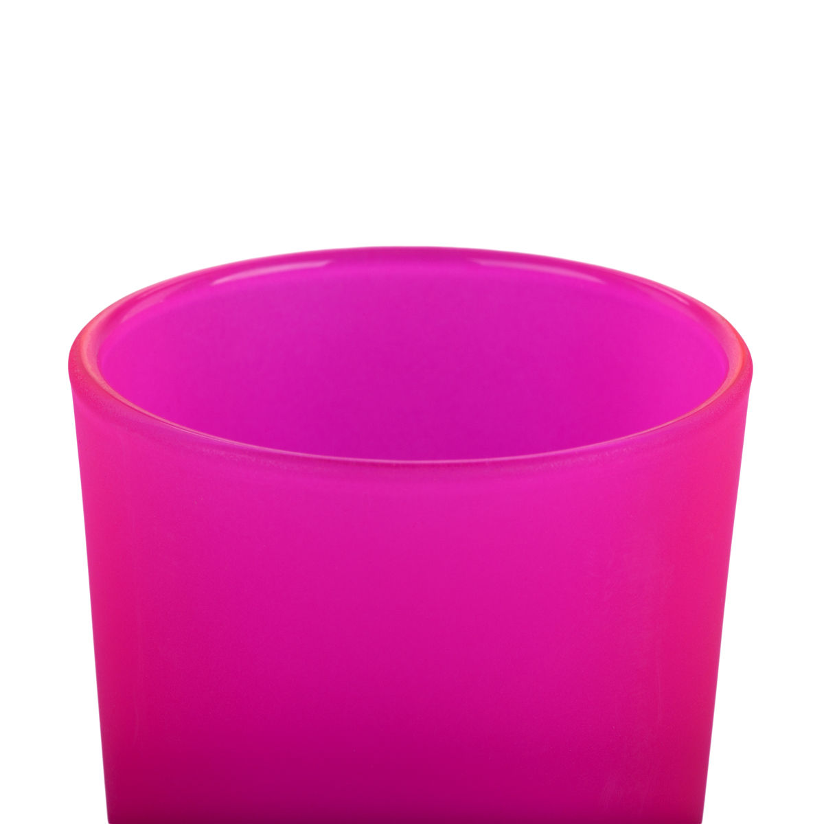 Hot Pink Glass Votive Candle Holder