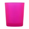 Frosted Hot Pink Glass Votive Cup