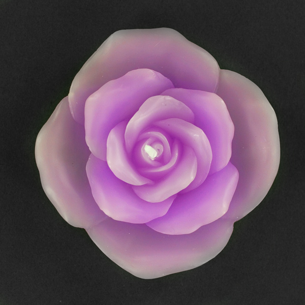 Floating Purple Rose Petal Flower Candle Valentine Flower