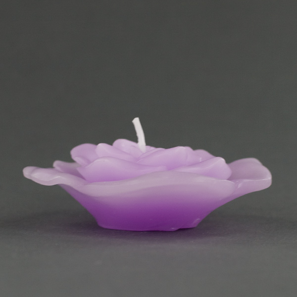 Floating Purple Rose Petal Flower Candle Valentine Flower