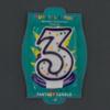 Colorful Birthday Candle - Number 3 - Polka Dot Number Cake Toppers