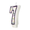 Colorful Birthday Candle - Number 7 - Polka Dot Number Cake Toppers