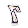Colorful Birthday Candle - Number 7 - Polka Dot Number Cake Toppers