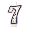 Colorful Birthday Candle - Number 7 - Polka Dot Number Cake Toppers