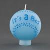 Its A Boy Blue Baseball Candle - Baby Shower Favor