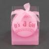Its A Girl Pink Baseball Candle - Baby Shower Favor