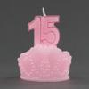 Quinceanera Pink Tiara Candle