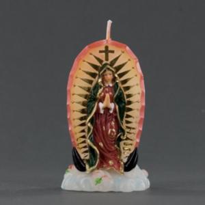 Lady Guadalupe Statue Candle - Religious Candle Favor