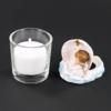 Praying Angel Girl On Clouds Candle Holder- Baptism Party Favor