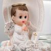 Praying Angel Boy On Clouds Candle Holder- Baptism Party Favor