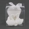 Heart Shaped Candle With Pair Of Love Swans - Wedding Party Favor