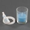Decorated Blue Baby Bottle Candle Holder - Baby Shower Party Favor