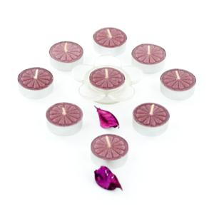9 Scented Tealight - Glass Holder Set - Aromatherapy Hazelnut