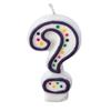 Question Mark Shaped Colorful Candle - Polka Dot Number Cake Toppers