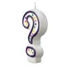Question Mark Shaped Colorful Candle - Polka Dot Number Cake Toppers