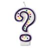 Question Mark Shaped Colorful Candle - Polka Dot Number Cake Toppers