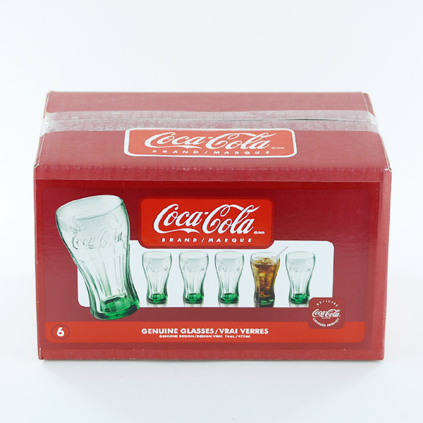 Libbey Coca-Cola Tumbler Glasses, Set of 6