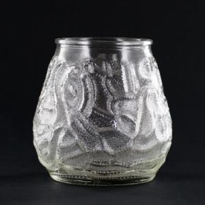 Clear Victorian Glass Candle Holder