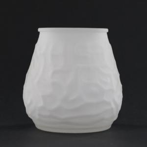 Frosted Victorian Glass Candle Holder