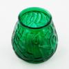 Green Victorian Glass Candle Holder