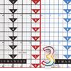 Colorful Birthday Candle - Number 3 - Rainbow Border Cake Toppers