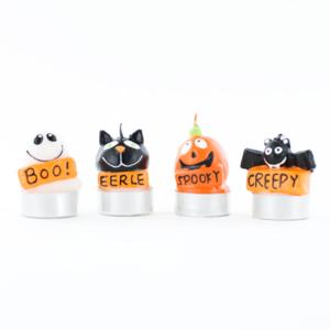 Halloween Figurine Candles - Ghost Cat Pumpkin and Bat