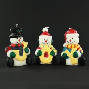 Snowman Three Piece Set Candles - Christmas