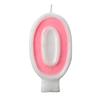 Birthday Candle - Number 0 - Pink Number Cake Toppers