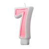 Birthday Candle - Number 7 - Pink Number Cake Toppers