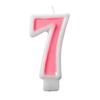 Birthday Candle - Number 7 - Pink Number Cake Toppers