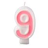 Birthday Candle - Number 9 - Pink Number Cake Toppers