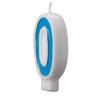 Birthday Candle - Number 0 - Blue Number Cake Toppers